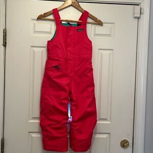EUC Patagonia hot pink kids snow bib